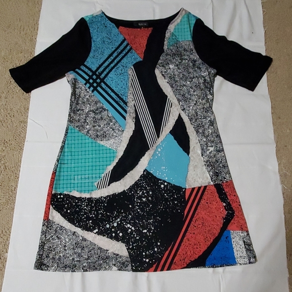 Funky Patterned Tunic Shirt Dress - Picture 1 of 5